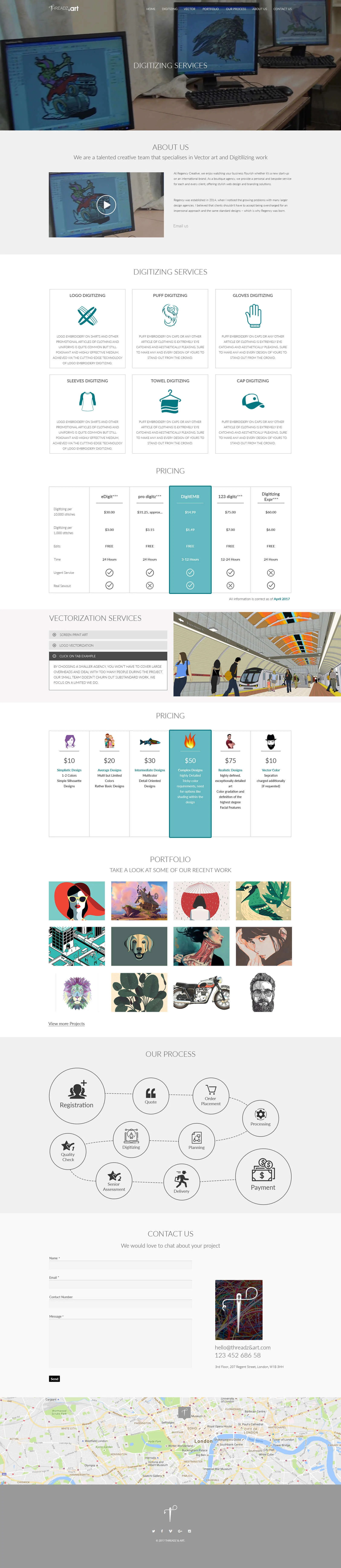 Embroidery & digitising services — Websites portfolio