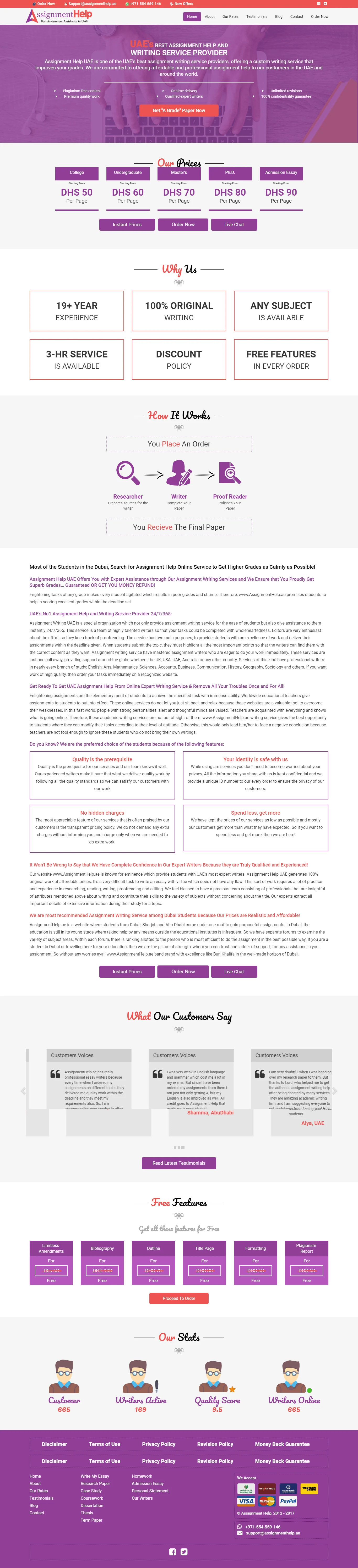 Student & writing services — Websites portfolio