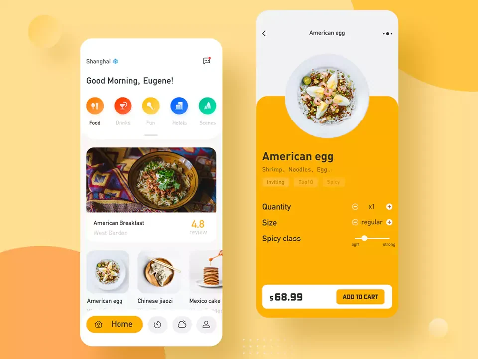 Food discovery app — Mobile Apps portfolio