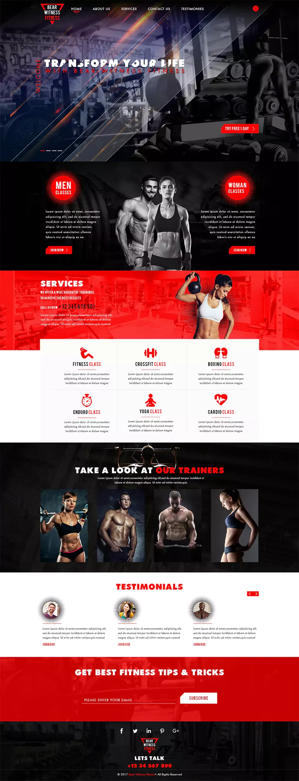 Sports & performance — Websites portfolio
