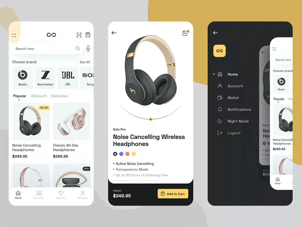 Electronics shopping app — Mobile Apps portfolio