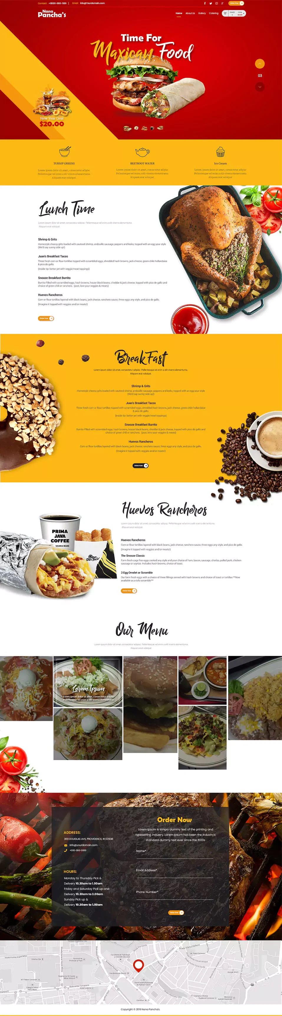 Restaurant menu & ordering — Websites portfolio
