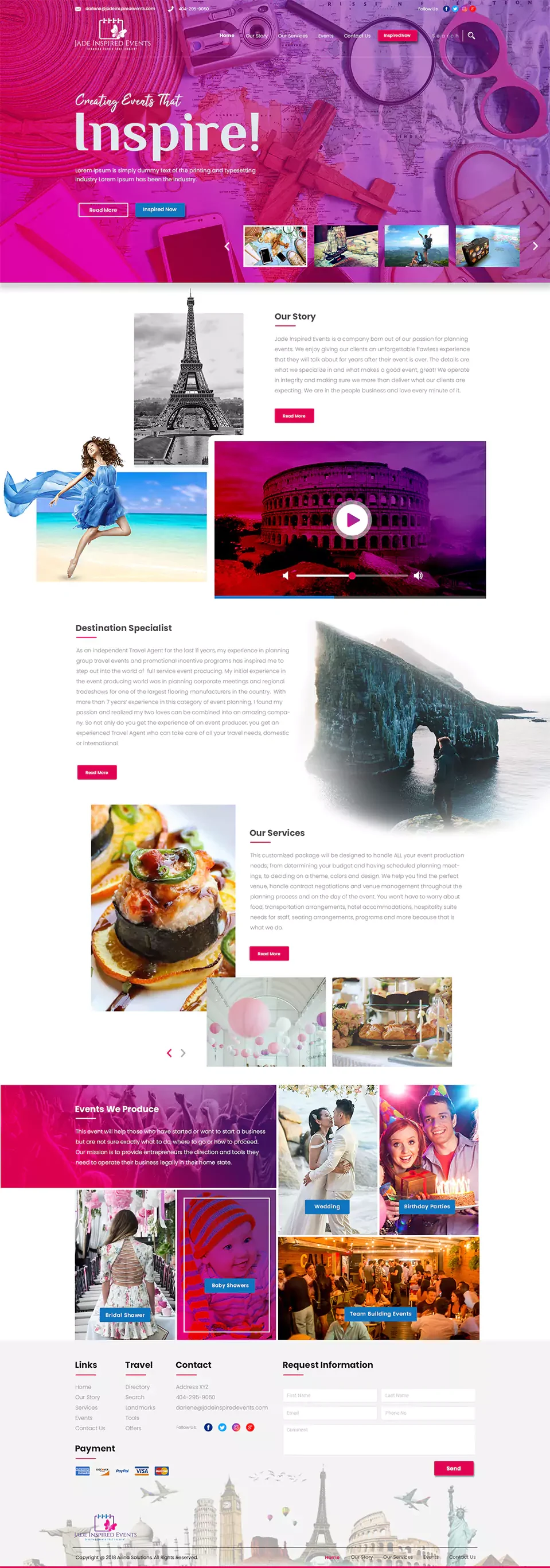 Creative event experience — Websites portfolio