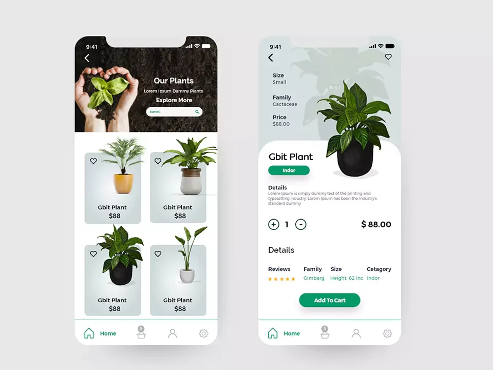Plant shopping app — Mobile Apps portfolio
